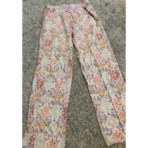 Victoria’s Secret Orange Floral Pull on Pajama Pants Size S